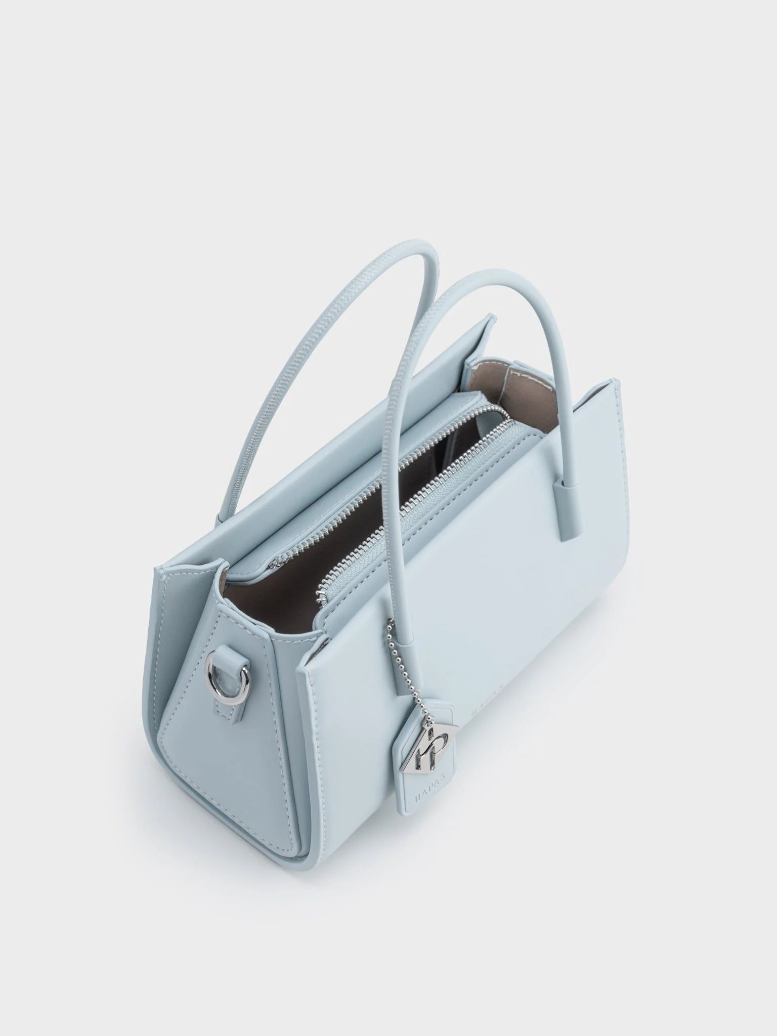 Handbag with Colored Finish and Square Tag, Size 21