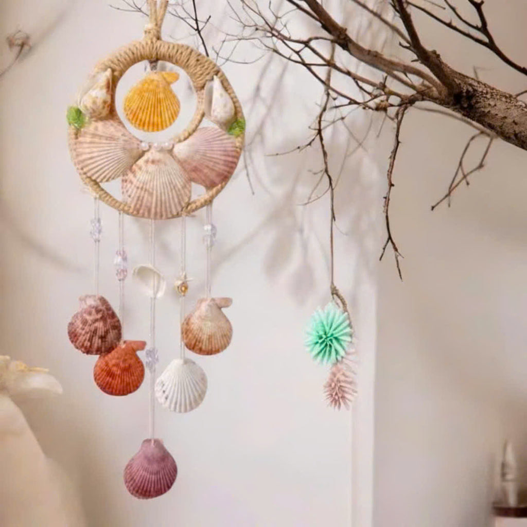 Handmade Seashell Dreamcatcher Wall Decor