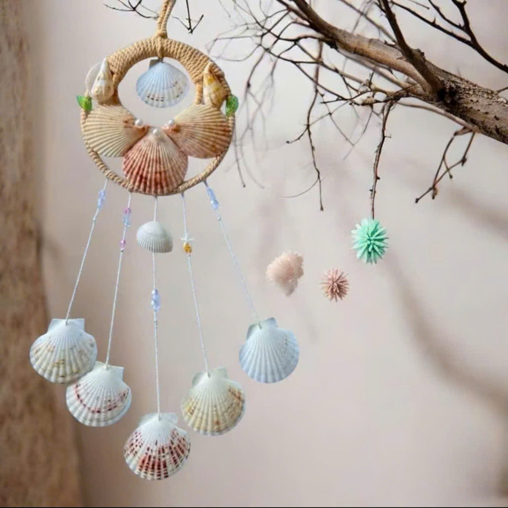 Handmade Seashell Dreamcatcher Wall Decor