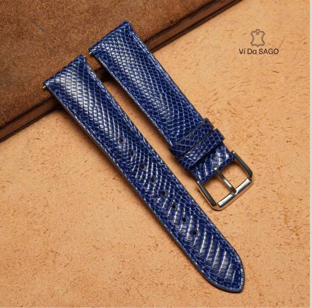 Handmade Genuine Lizard Leather Watch Band | Premium Leather Replacement Strap | 18mm 20mm 22mm 24mm