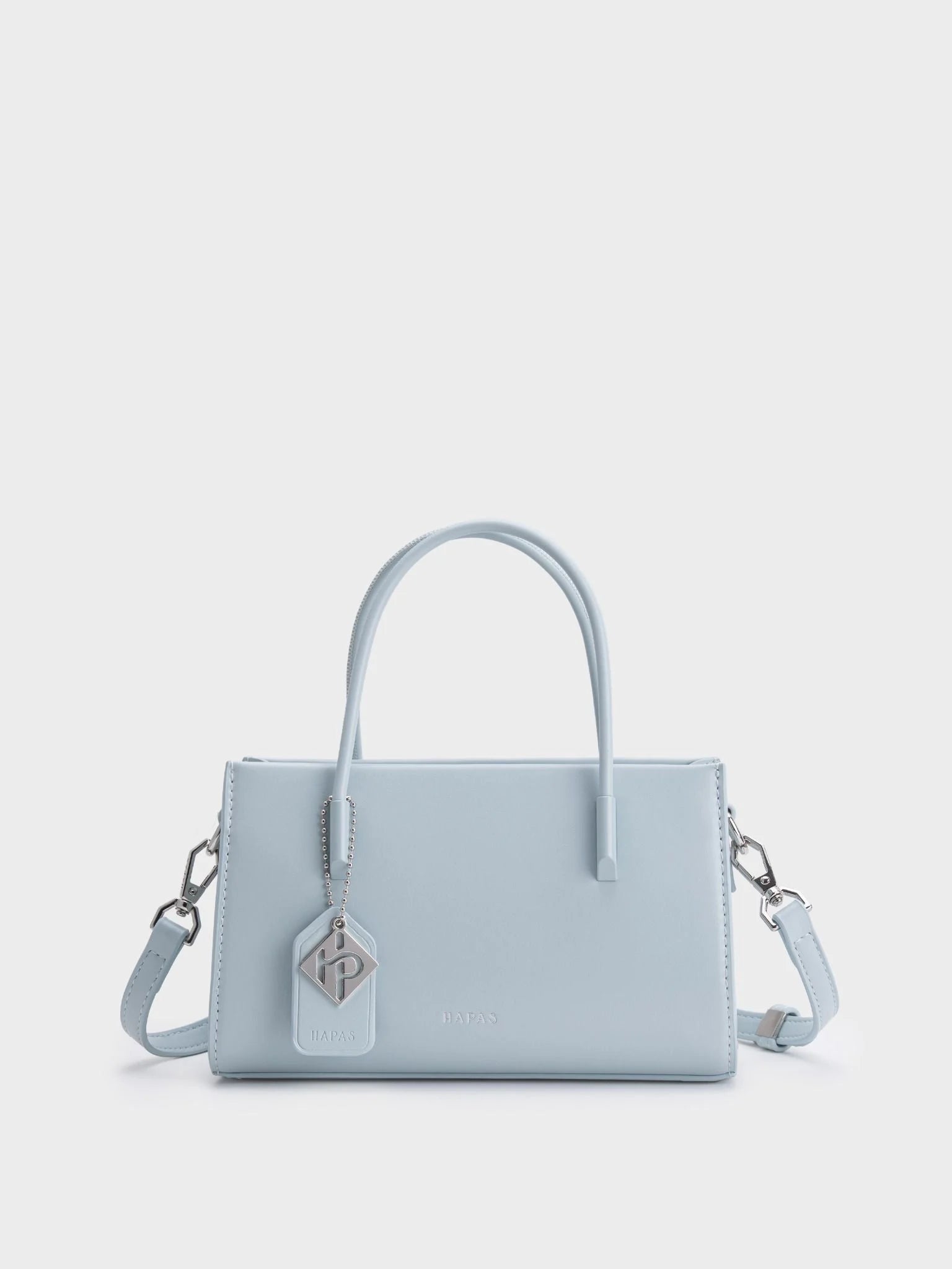 Handbag with Colored Finish and Square Tag, Size 21