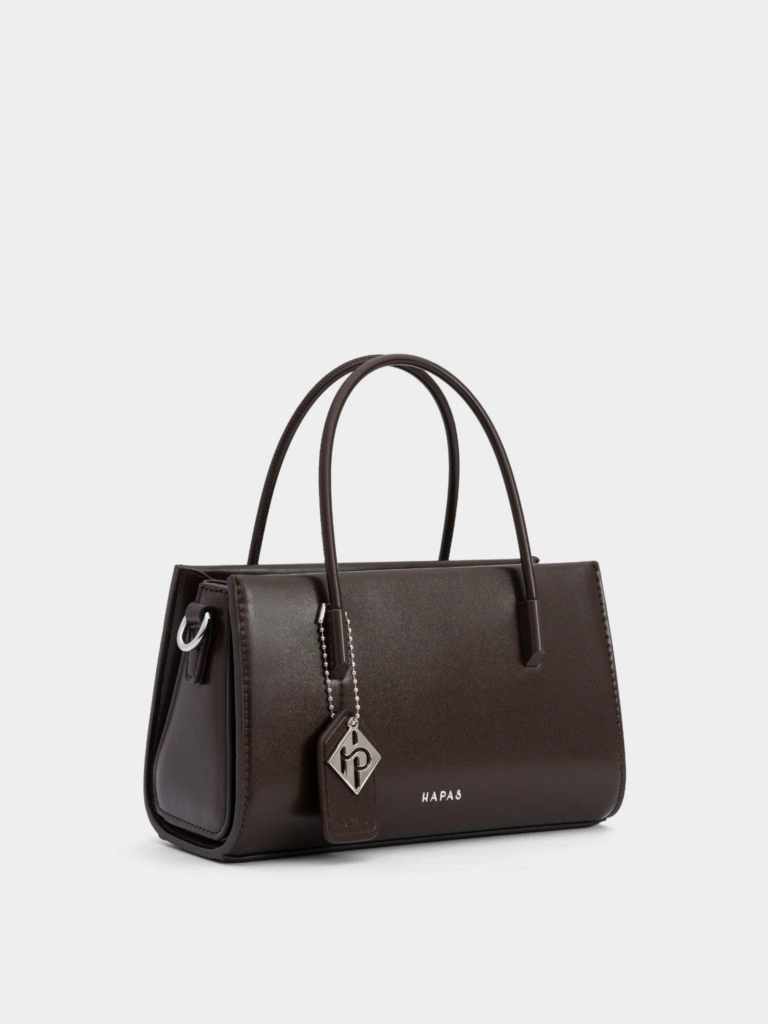 Handbag with Colored Finish and Square Tag, Size 21