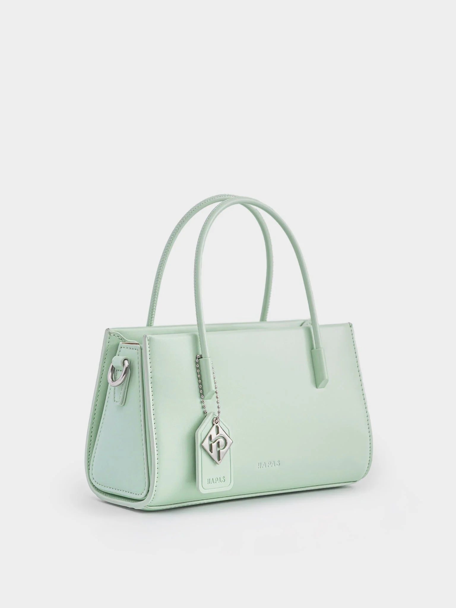 Handbag with Colored Finish and Square Tag, Size 21