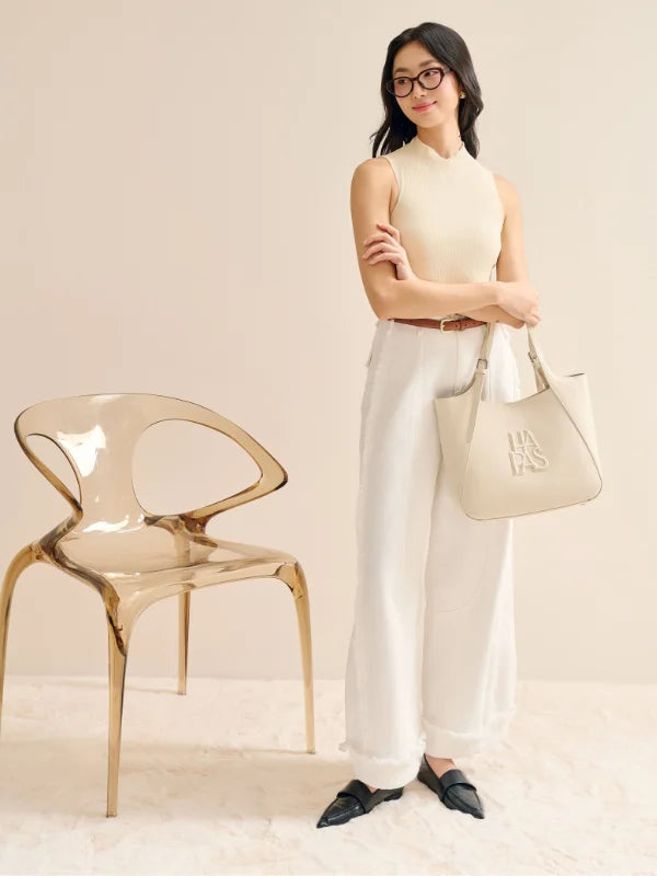 Camel Embossed Tote Bag, Size 33