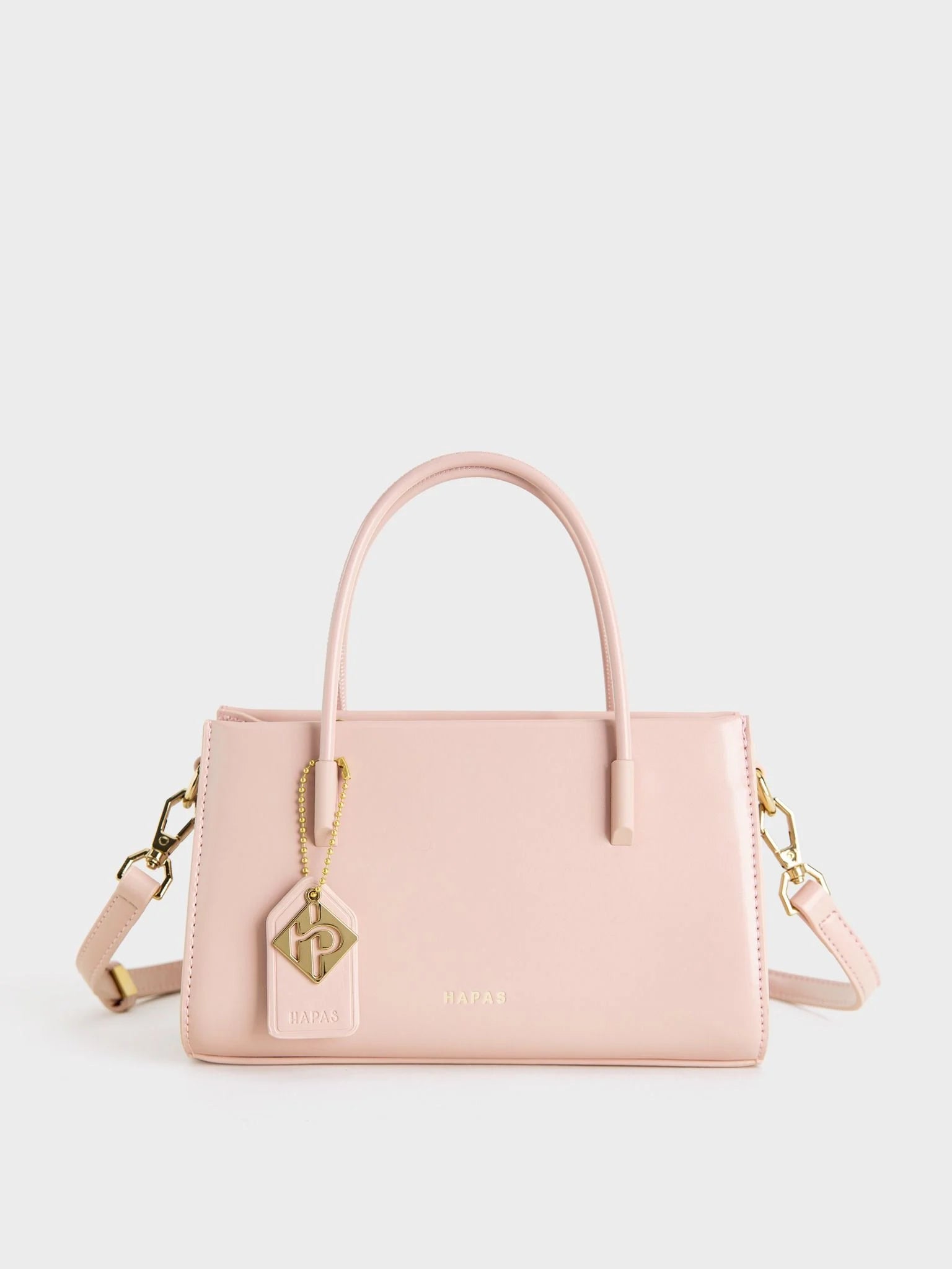 Handbag with Colored Finish and Square Tag, Size 21