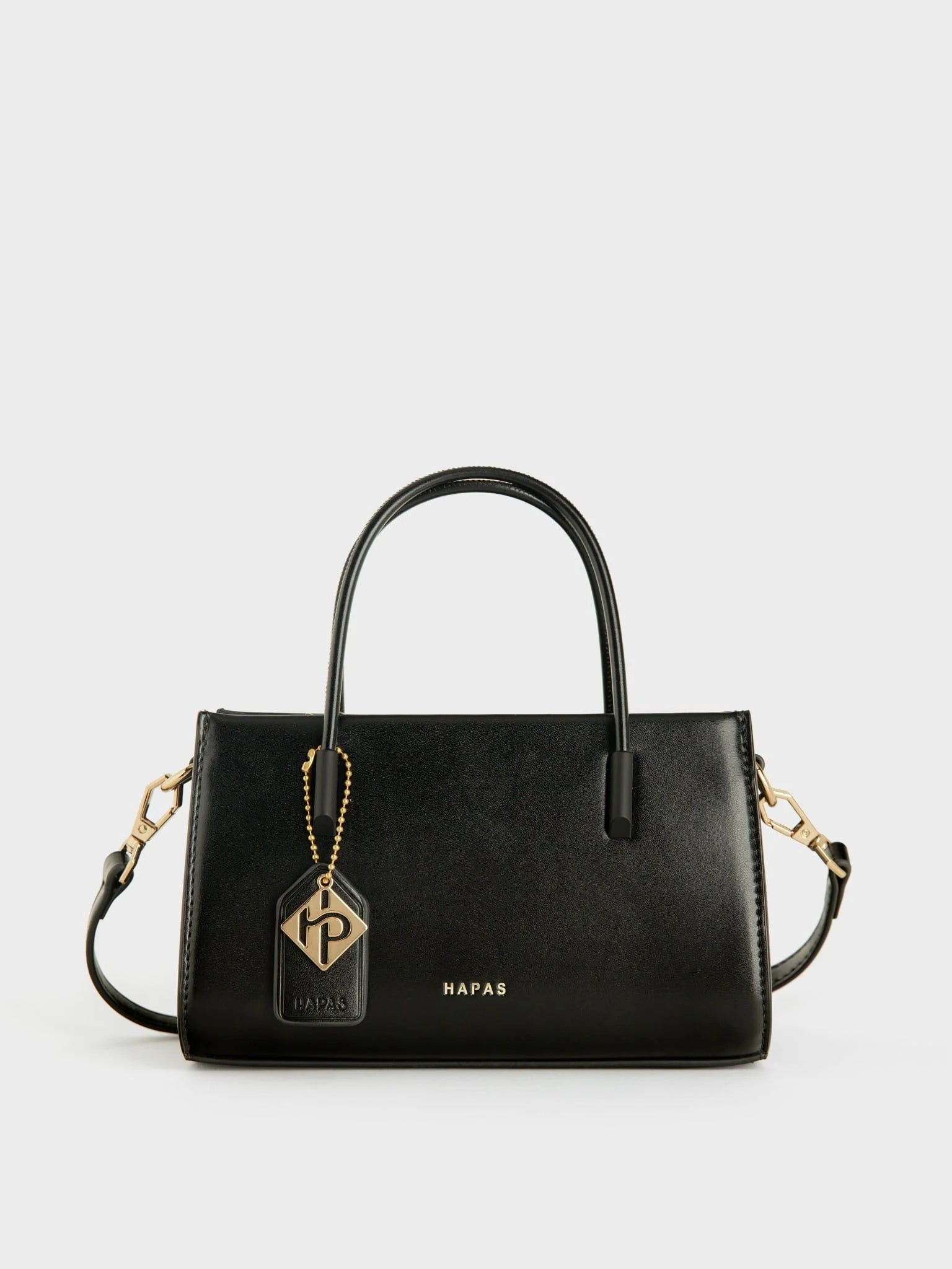 Handbag with Colored Finish and Square Tag, Size 21