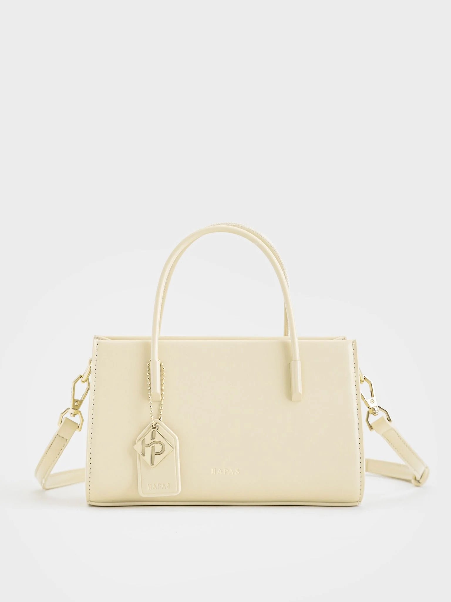 Handbag with Colored Finish and Square Tag, Size 21
