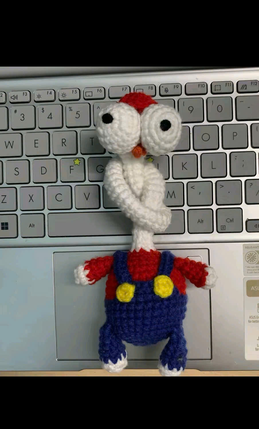 Handmade Crochet Long Neck Bird Plush Toy | Funny Amigurumi Gift