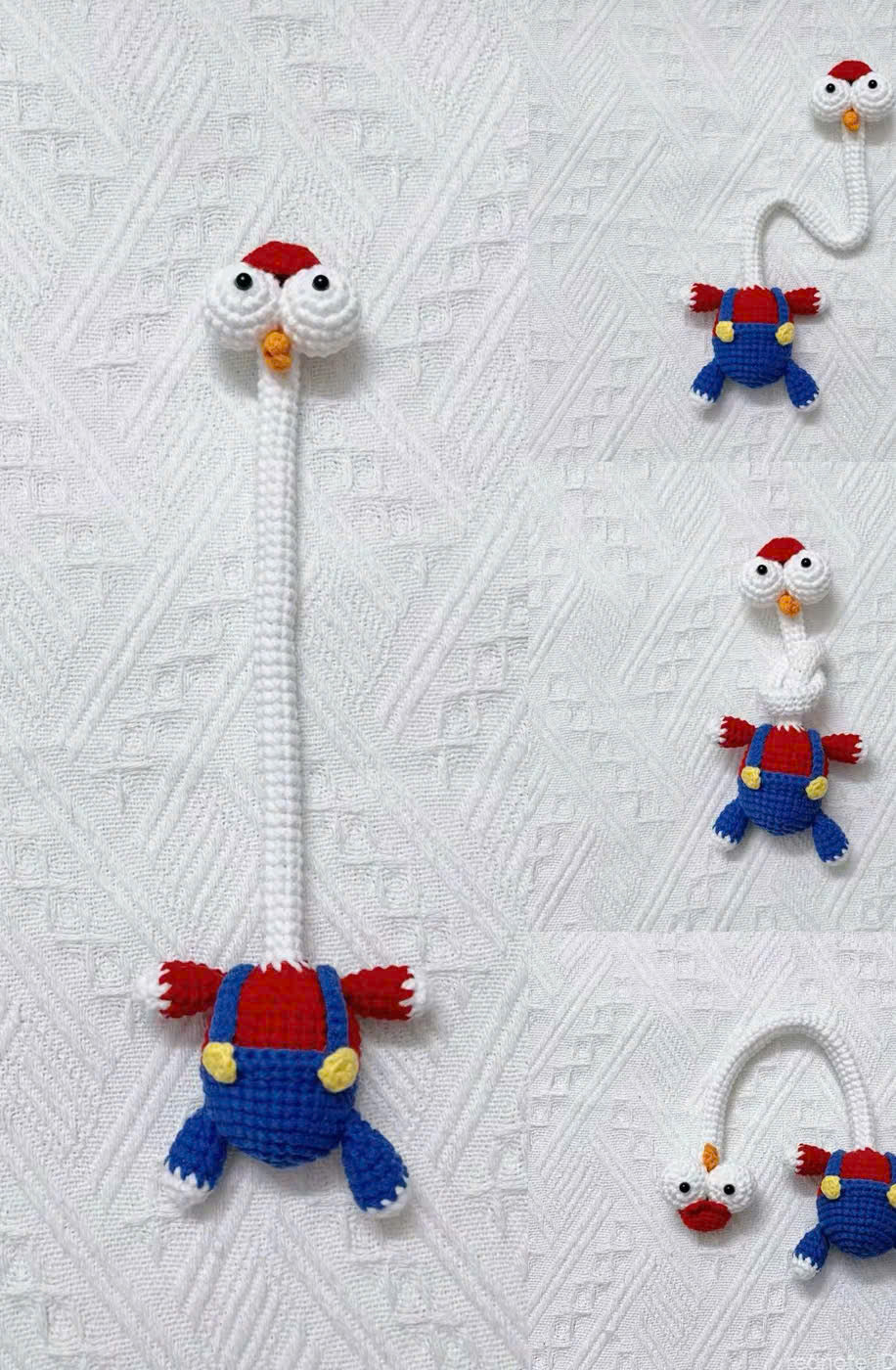 Handmade Crochet Long Neck Bird Plush Toy | Funny Amigurumi Gift