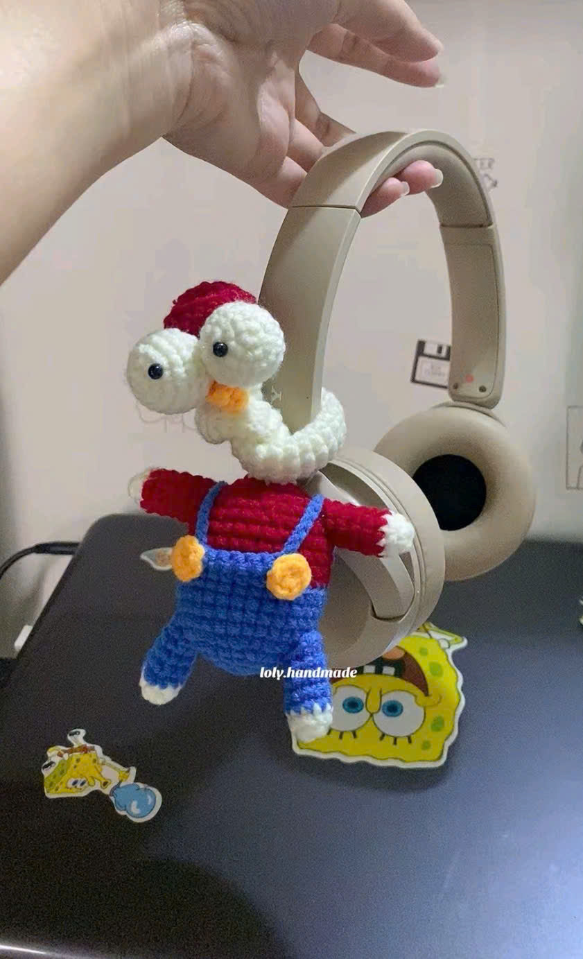 Handmade Crochet Long Neck Bird Plush Toy | Funny Amigurumi Gift