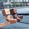 Wooden Robot Car Air Freshener  Essential Oil Diffuser Vent Clip