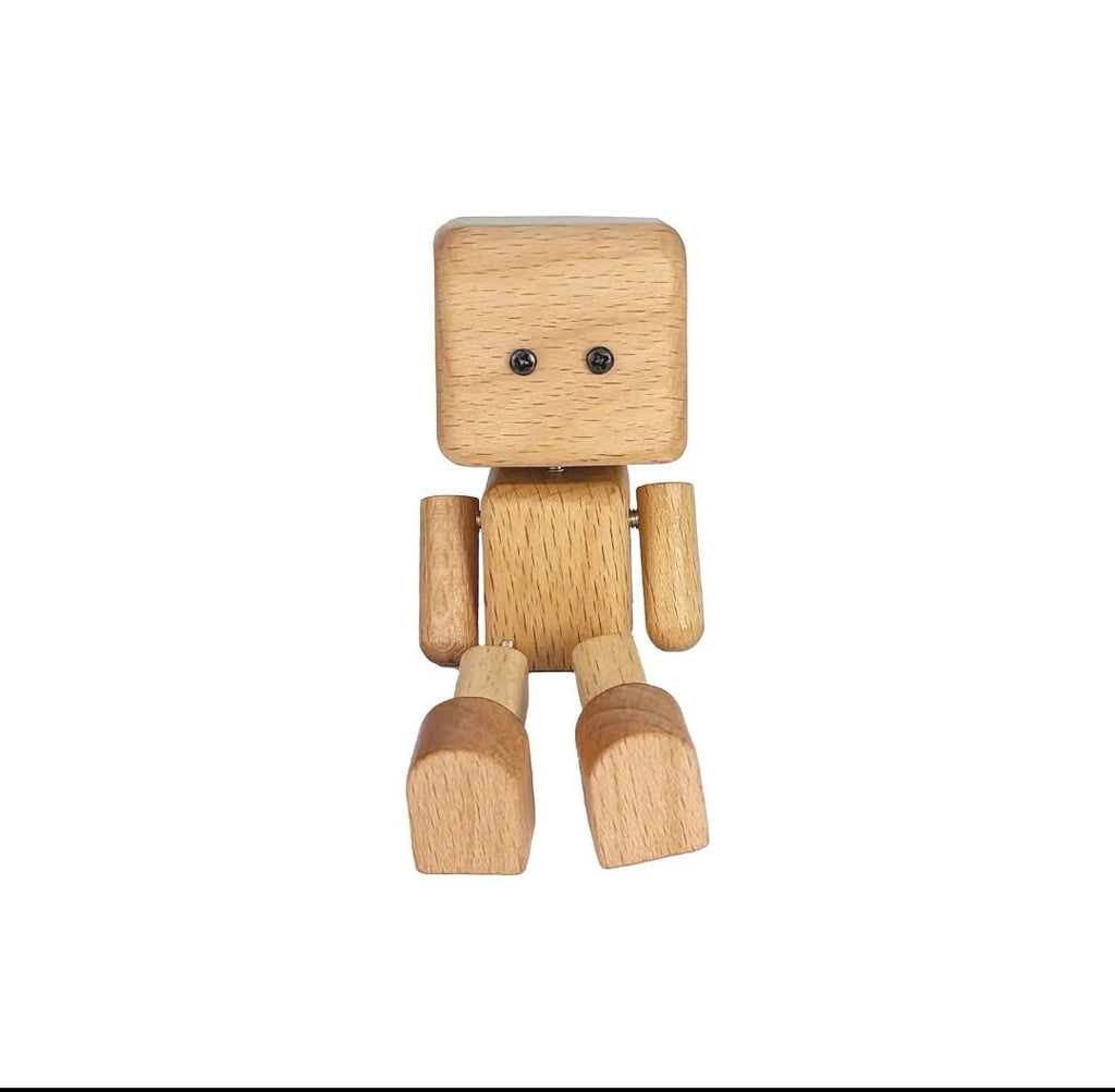 Wooden Robot Car Air Freshener  Essential Oil Diffuser Vent Clip