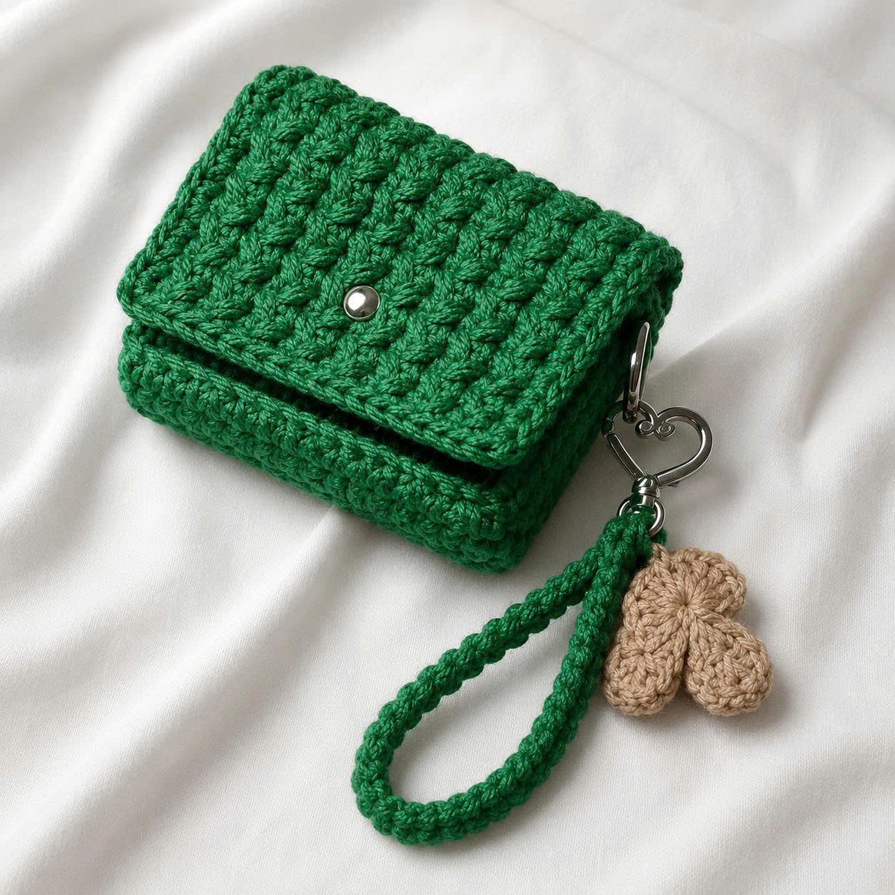 Handmade Burgundy Crochet Wallet