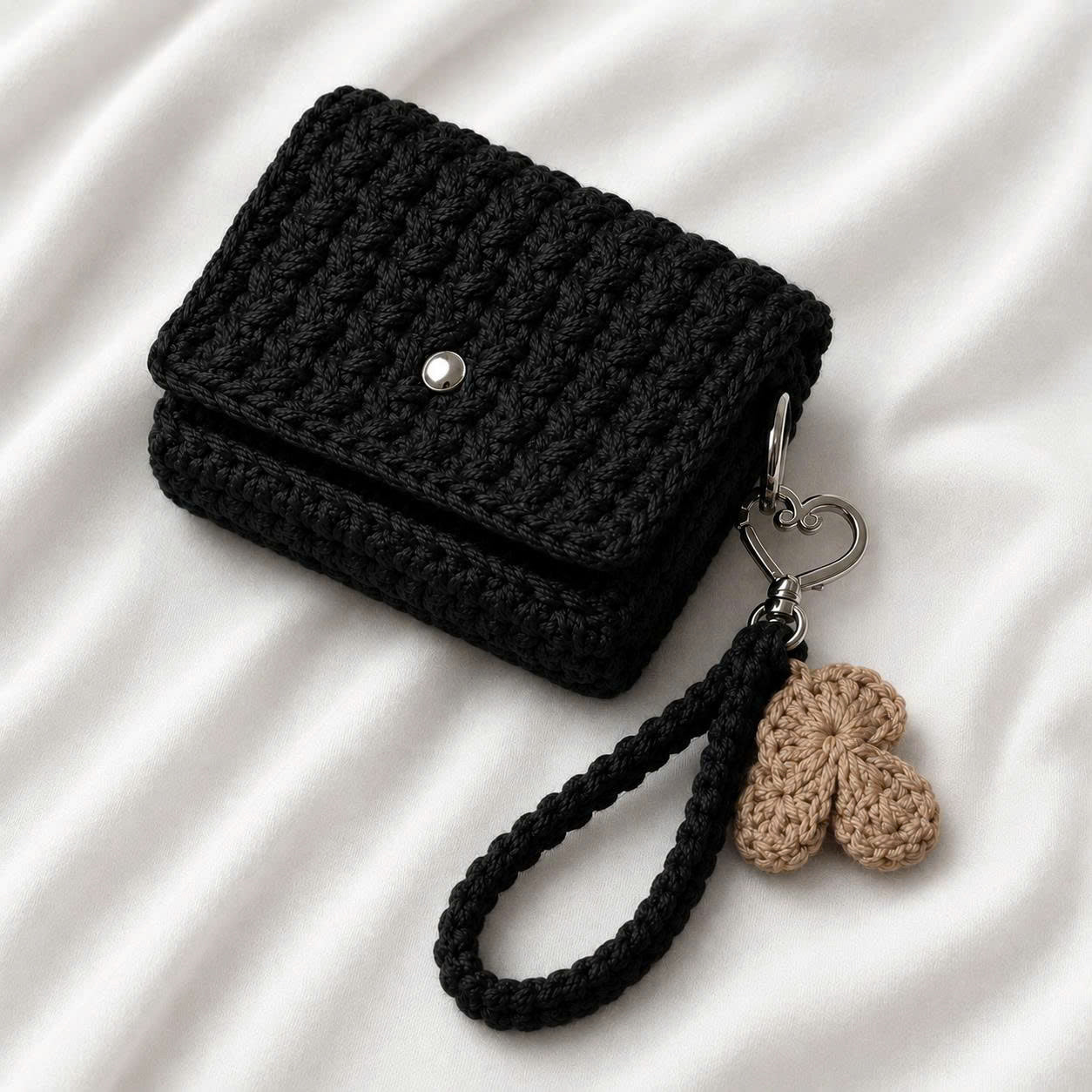 Handmade Burgundy Crochet Wallet