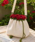 Rose Garden Crochet Bucket Bag