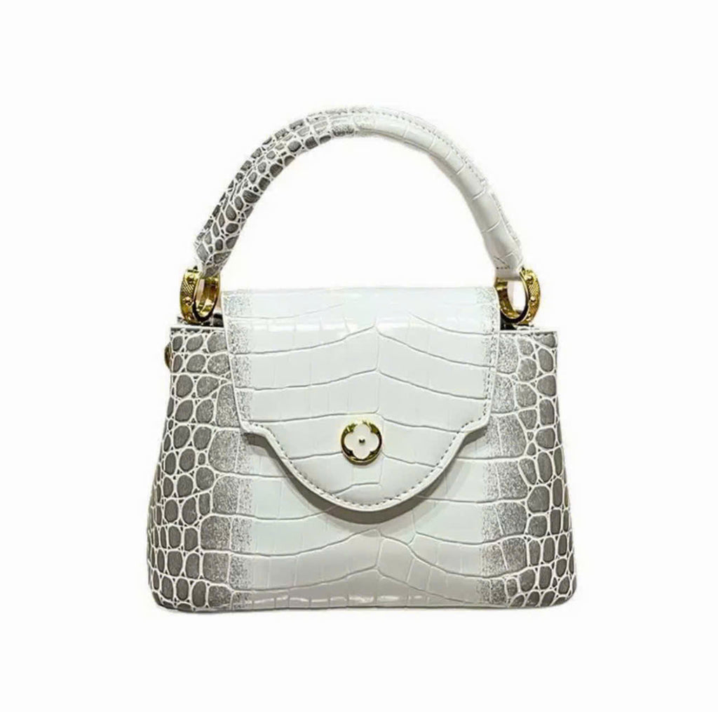 Premium women's handbag with a crocodile pattern – stylish single-shoulder crossbody bag.