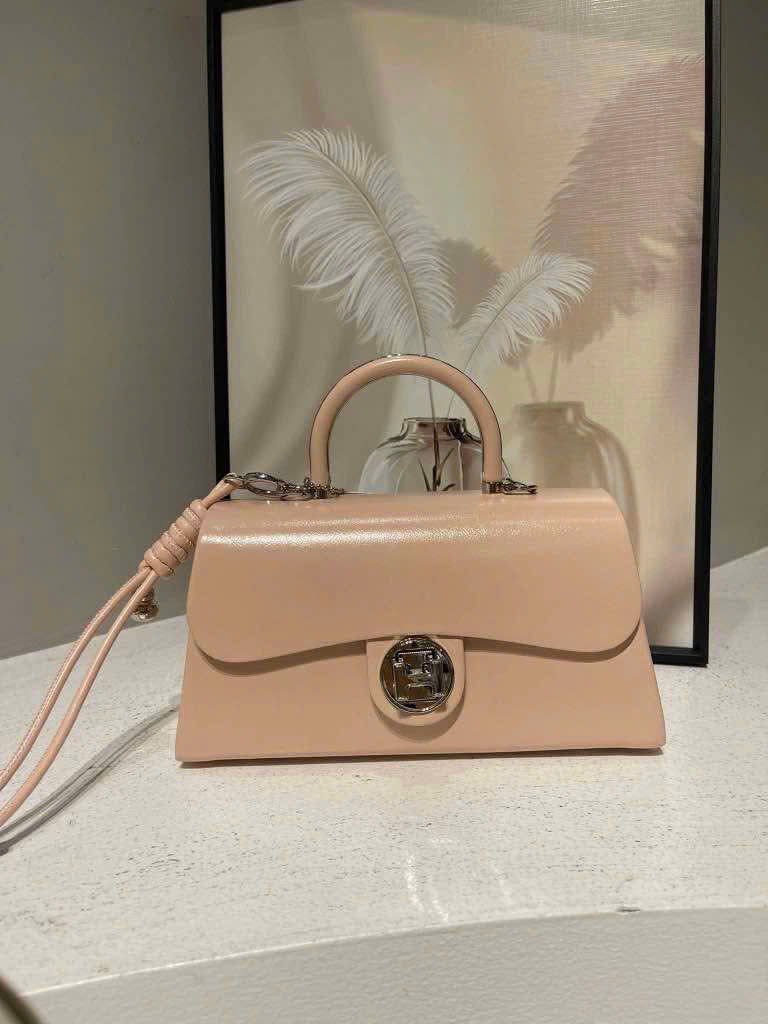 Smooth vegan leather handbag