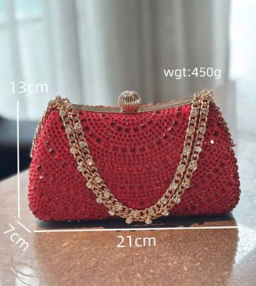 Luxurious Rhinestone-Embellished Evening Bag