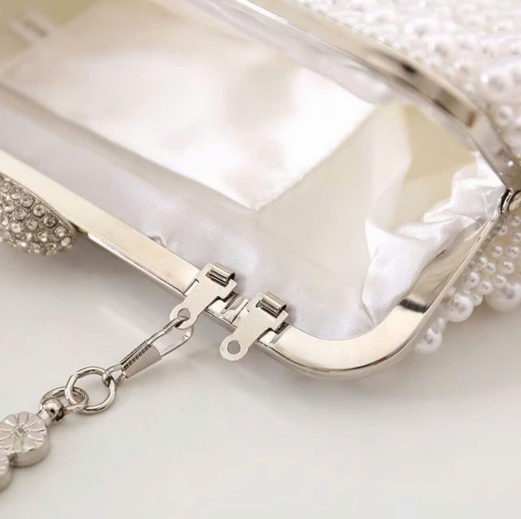 Pearl-embellished handbag