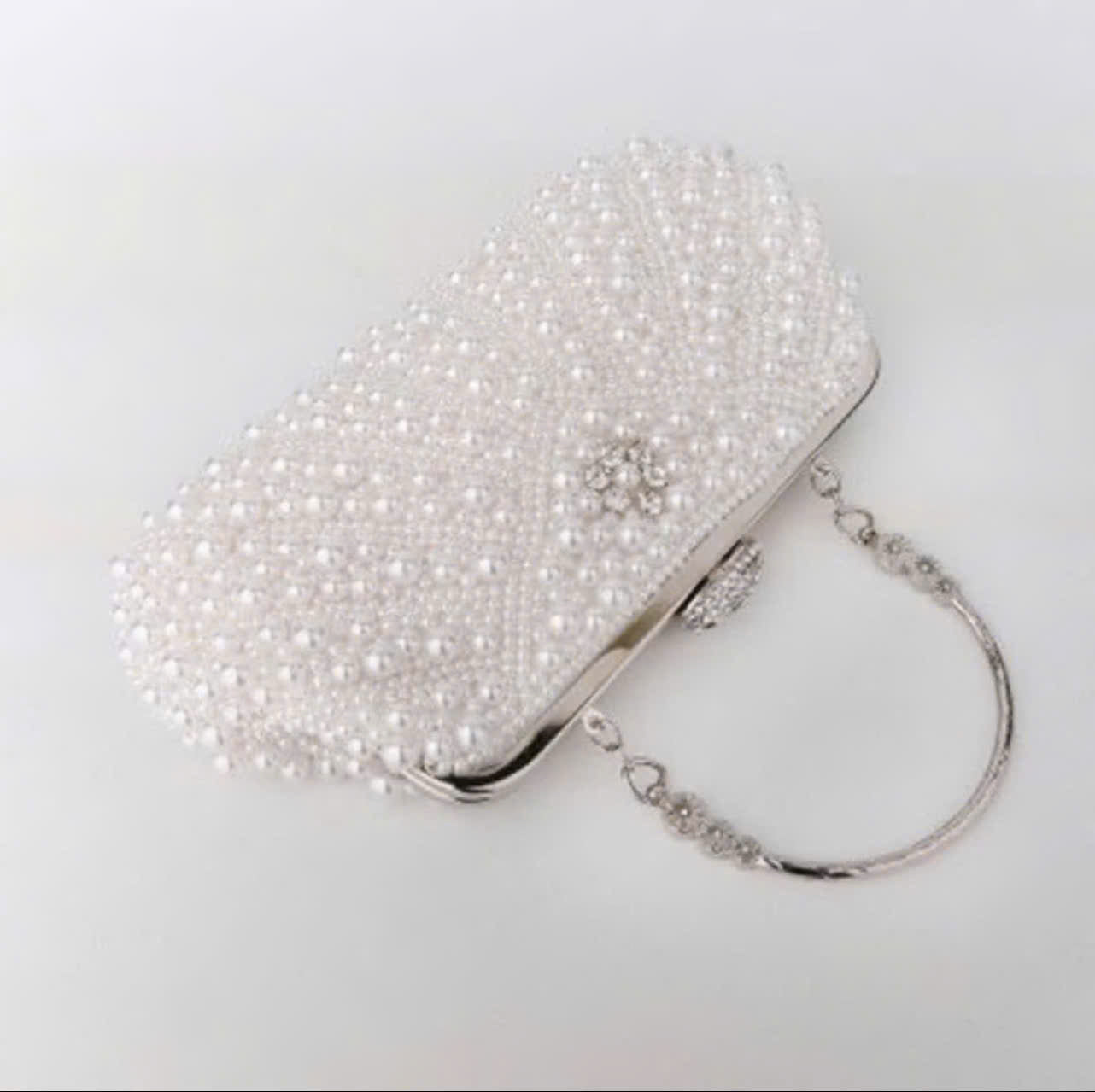 Pearl-embellished handbag