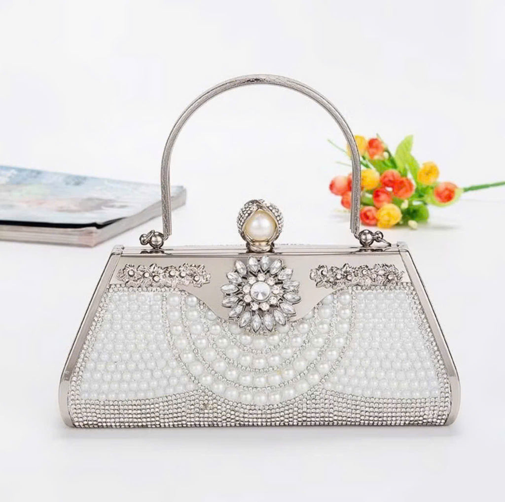 Pearl-embellished handbag