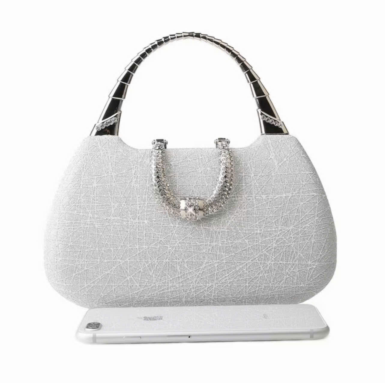 Elegant women's party handbag – sparkling sequin leather