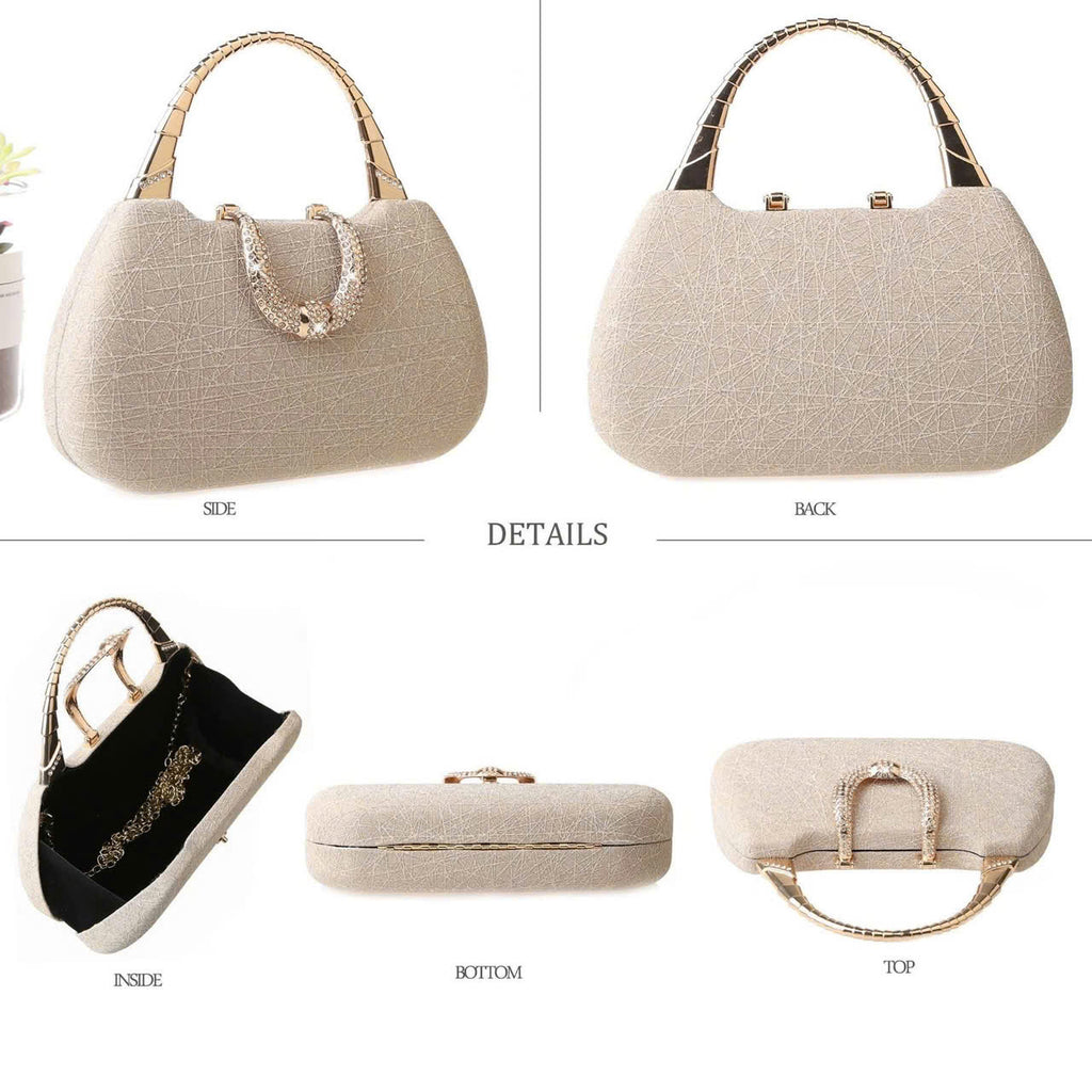 Elegant women's party handbag – sparkling sequin leather